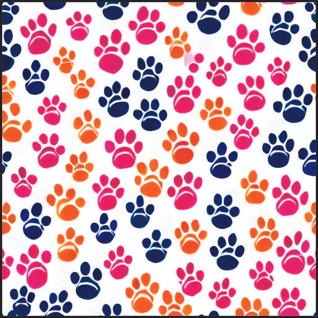 Paw Prints in Colour