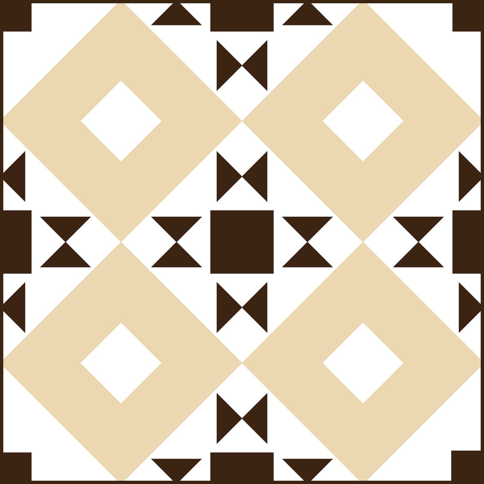 Beige with brown